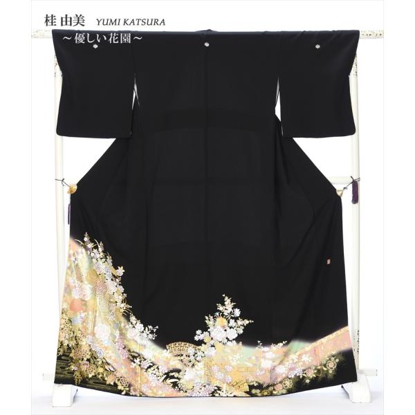 桂由美 YUMI KATSURA 留袖 レンタル 黒留袖レンタルフルセット 結婚式 江戸妻 優しい花...