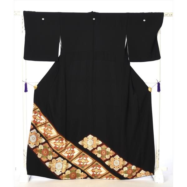 留袖 レンタル 黒留袖 フルセット レンタル留袖 着物レンタル 着物 結婚式 貸衣装 菊菱 鶴菱 爆...