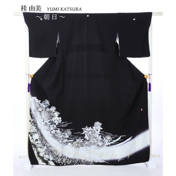 留袖 レンタル 桂由美 黒留袖 8AA275 レンタル 留袖レンタル とめそで 着物レンタル 黒留袖...