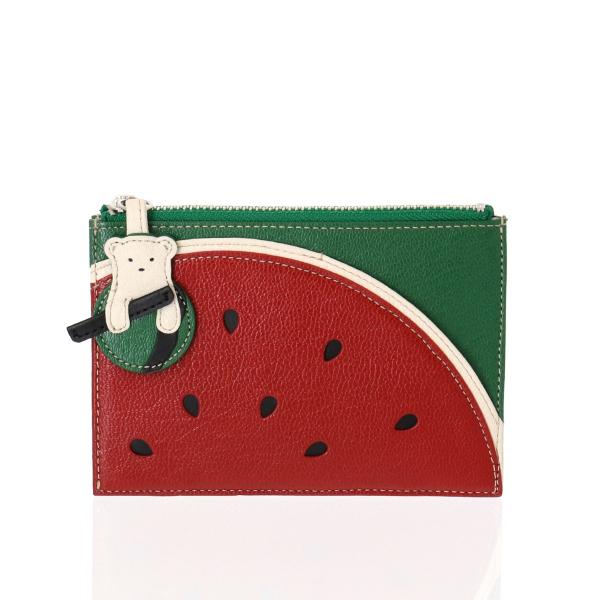 イビサ公式 イビサ カード入れ 小銭入れ I字 ファスナー スイカ フルーツ シロクマ しろくま ミ...