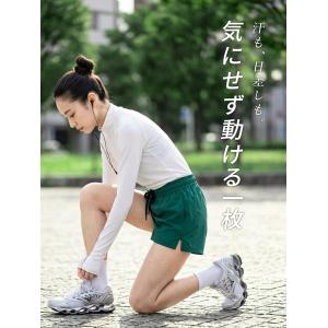 スポーツウェア レディース 長袖 Tシャツ 指...の詳細画像2