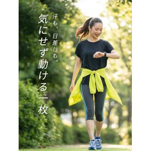 スポーツウェア レディース 半袖 トップス 冷...の詳細画像2