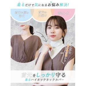 着るネックカバー ハイネック uv 夏 付け襟...の詳細画像4