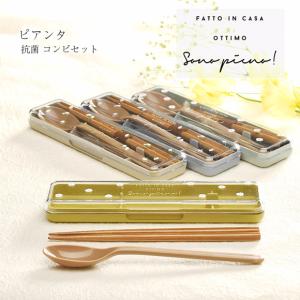 サブヒロモリ ピアンタ 抗菌コンビセット 箸　はし　スプーン　セット　マイ箸