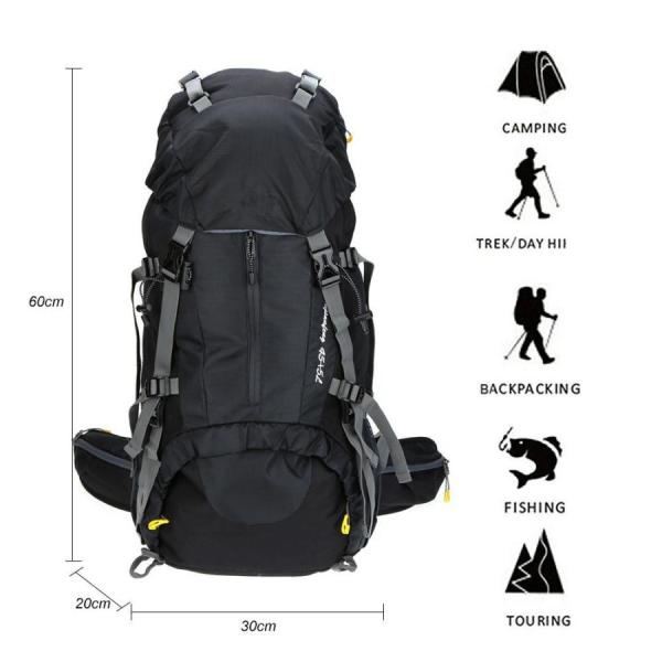 登山用リュック 50L 45+5L バックパック リュックサック 大容量 リュック  登山 旅行 防...