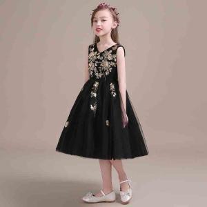 豪華 子供ドレス 発表会 ピアノ 結婚式 子どもドレス フォーマル ジュニアドレス 黒 100 11...