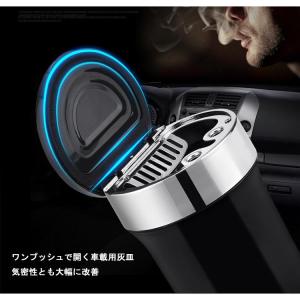 灰皿 車用 蓋付き車載用灰皿 方位磁石付き 車...の詳細画像1