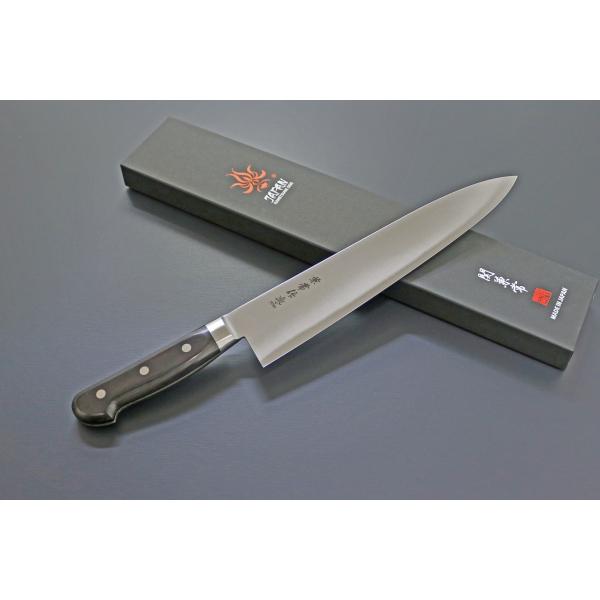 包丁 日本製 KC-127 関兼常 青鋼 本割込 口金付 牛刀 黒合板柄 270mm 魚用包丁 人気...