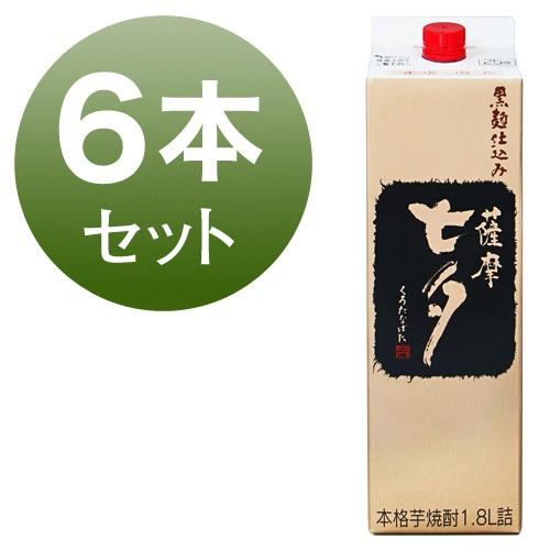 薩摩 黒七夕 芋焼酎 鹿児島 田崎酒造 25% 1800ml 紙パック 6本セット