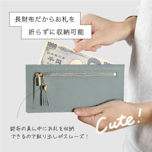 本革 長財布 薄い レディース 牛革 薄型 ス...の詳細画像1