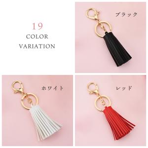 タッセル バッグチャーム レザー 太め フック...の詳細画像5
