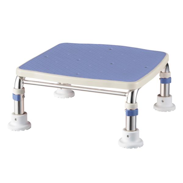 安寿 ステンレス製浴槽台R あしぴた（すべり止め座面・高さ10cm・天板ジャストサイズ）／ブルー（ア...