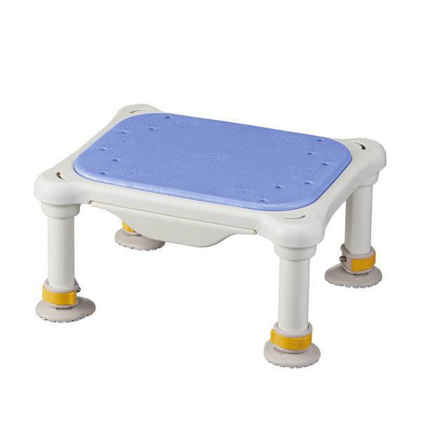 安寿 軽量浴槽台 あしぴた（ソフト座面・高さ16-26cm・天板ミニサイズ）／ブルー（アロン化成）5...