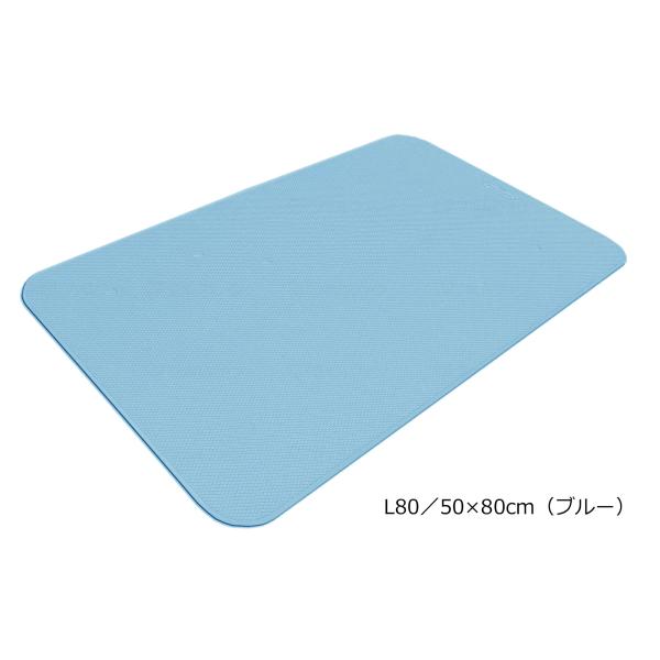 ダイヤタッチ すべり止め健康お風呂マット ジャンボマットL80／ブルー（シンエイテクノ）