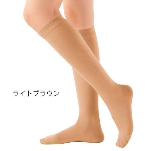アンシルク・2 ハイソックス（つま先あり）Mサイズ／ライトブラウン（アルケア）医療用弾性ストッキング...