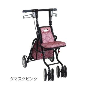 未使用　SHIMA サニーウォーカーAW-RB チェック柄 シルバーカー サニーウォーカー AW−RB チェックNB 両手2WAYブレーキ
