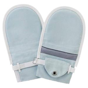 フドーてぶくろ No.3（2枚入）Mサイズ／ブルー（竹虎）105857 手のひら側保護パッド入｜アイケアショップ