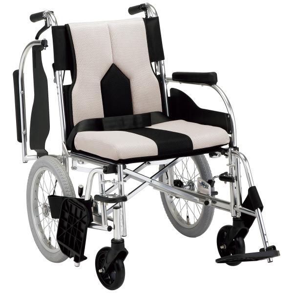 自走式車いす カラーズ KC-2 座面幅40cm／ライトグレー（マキテック）多機能車いす肘跳ね上げ式...