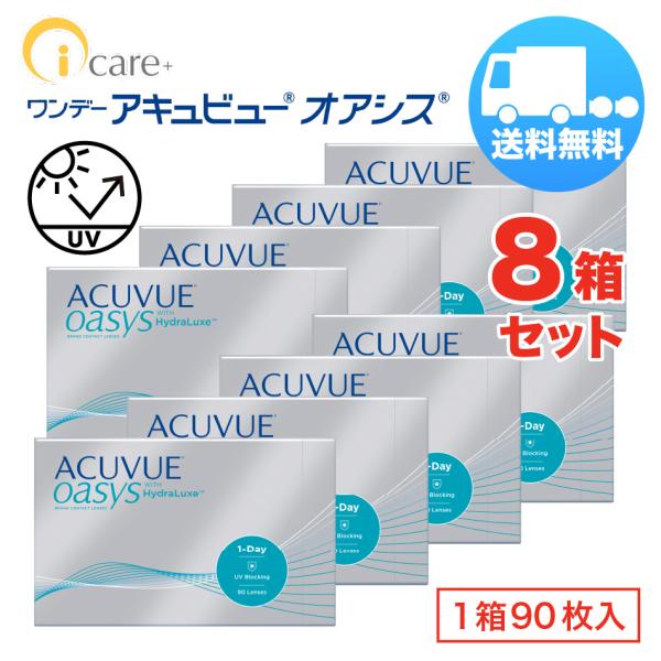 ワンデーアキュビューオアシス×8箱セット（1箱90枚入り） ジョンソン・エンド・ジョンソン 1日使い...