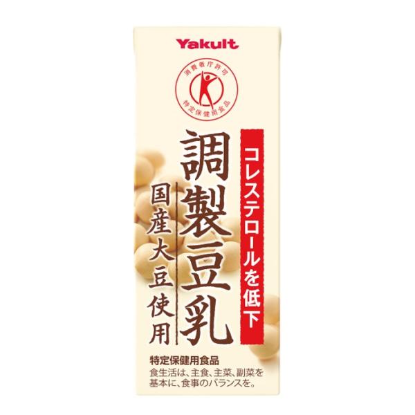 ヤクルト 調製豆乳 200ml 1ケース 24本 国産大豆使用 コレステロール 豆乳 特保 トクホ