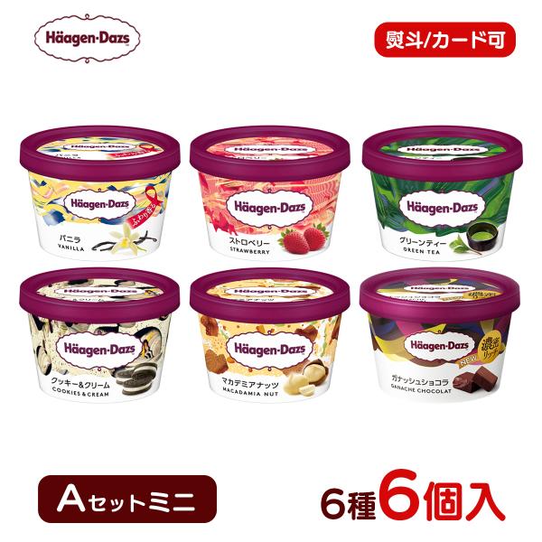 お年賀 バレンタイン スイーツ アイス ギフト対応 ハーゲンダッツ ミニカップ6個入 Aセット−ミニ...