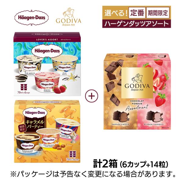 オリジナルセット ハーゲンダッツ＆ゴディバ アソートセット 計2箱（6カップ+14粒）