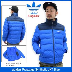 アディダス adidas ジャケット メンズ プレステージ シンセティック ブルー オリジナルス(Praeztige Synthetic JKT Blue 男性用 AB7874)｜icefield