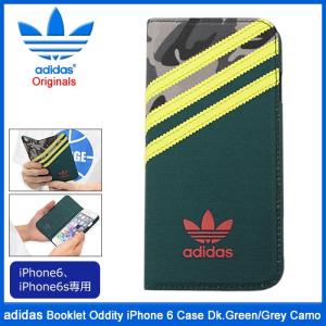 アディダス adidas アイフォン6ケース ブックレット オディティ ダークグリーン/グレーカモ オリジナルス(Booklet iPhone 6 Case B91651)｜icefield
