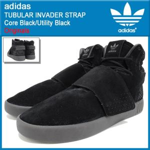 アディダス adidas スニーカー メンズ 男性用 チュブラー インベーダー ストラップ Core Black/Utility Black オリジナルス(TUBULAR BB8392)