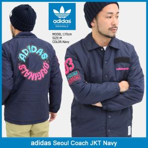 アディダス adidas ジャケット メンズ ソウル コーチジャケット ネイビー オリジナルス(Seoul Coach JKT Navy Originals 男性用 CD1724)｜icefield