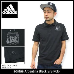 アディダス adidas アルゼンチン ブラック ポロシャツ 半袖(Argentina Black S/S Polo サッカー アルゼンチン代表 ポロ メンズ F40884)｜icefield