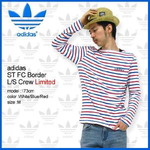 アディダス adidas ST FC ボーダー カットソー 長袖 限定(adidas ST FC Border L/S Crew Limited カットソー メンズ 男性用 X490)｜icefield
