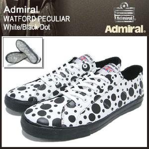 アドミラル Admiral スニーカー ワトフォード ペキュリア ホワイト/ブラック ドット メンズ(watford peculiar SJAD1410-010282)｜icefield