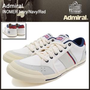 アドミラル Admiral スニーカー イノマー アイボリー/ネイビー/レッド メンズ 男性用(ADMIRAL inomer ivory/navy/red SJAD1509-341004)｜icefield