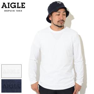 エーグル Tシャツ ロンT Tシャツ 長袖 AIGLE メンズ ロゴ プライムフレックス ベーシック ( Logo Prime Flex Basic L/S Tee ZTHQ286 )｜icefield