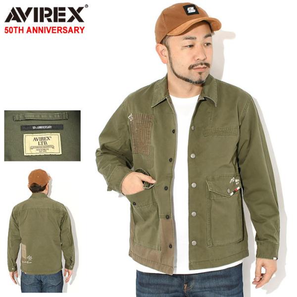 アビレックス ジャケット AVIREX メンズ リペア カスタム アンド EMB ユーティリティー ...