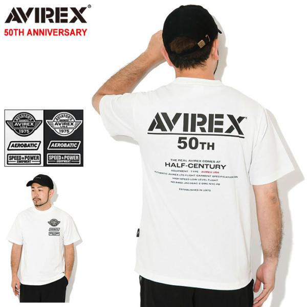 アビレックス Tシャツ 半袖 AVIREX メンズ アビレックス 50th ( Avirex 50t...