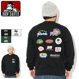 ベンデイビス トレーナー BEN DAVIS メンズ バリオス パッチ クルー スウェット ( C-2780055 Various Patch Crew Sweat トップス )｜icefield