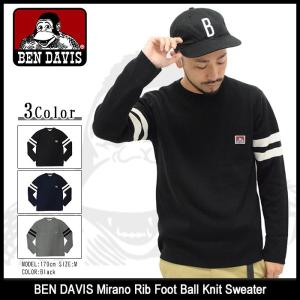 ベンデイビス BEN DAVIS セーター メンズ ミラノ リブ フットボール ニット(TN-6780426 Mirano Rib Foot Ball Knit Sweater トップス)｜icefield