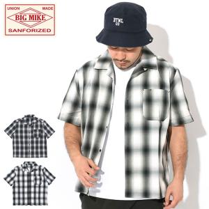 ビッグマイク シャツ 半袖 BIG MIKE メンズ オンブレ チェック ( Ombre Check S/S Shirt ワークシャツ カジュアルシャツ トップス アメカジ 102425530 )｜icefield