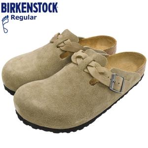 ビルケンシュトック サンダル BIRKENSTOCK メンズ 男性用 ボストン ブレイデッド スエード レザー Taupe レギュラー ( BOSTON BRAIDED 幅広 1026667 )