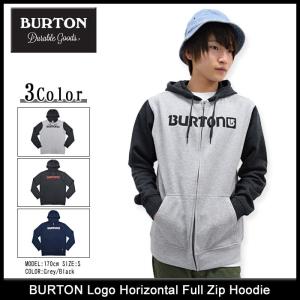 バートン BURTON パーカー ジップアップ メンズ ロゴ ホリゾンタル フル ジップ フーディ(Logo Horizontal Hoodie トップス 男性用 137811)｜icefield