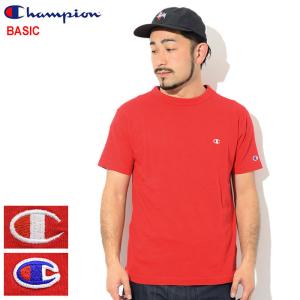 チャンピオン Tシャツ 半袖 Champion メンズ C3-P300 ( C3-P300 S/S Tee BASIC ベーシック 日本企画 無地 ワンポイント Cロゴ カットソー )｜icefield