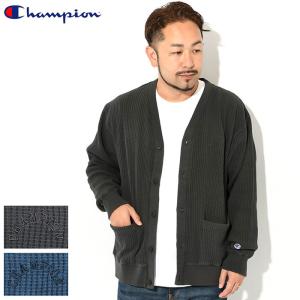 チャンピオン カーディガン Champion メンズ C3-Y407 ビッグ ワッフル ( C3-Y407 Big Waffle Cardigan 日本企画 Cロゴ Cマーク トップス 男性用 )｜icefield