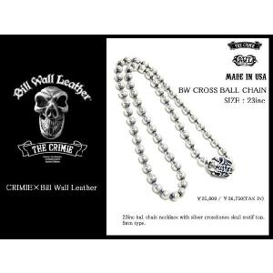 クライミー CRIMIE×BILL WALL LEATHER BW クロス ボール チェーン 23インチ コラボ(BW Cross Ball Chain 23inc)｜icefield