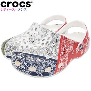 クロックス サンダル crocs レディース & メンズ クラシック バンダナ クロッグ (CLASSIC BANDANA CLOG unisex コンフォートサンダル 206871)｜icefield