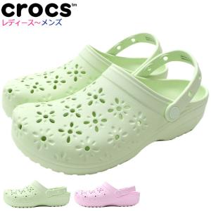 クロックス サンダル crocs レディース & メンズ クラシック フローラル カット アウト クロッグ ( CLASSIC FLORAL CUT OUT CLOG unisex 210927 )