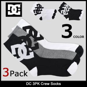 ディーシー DC ソックス メンズ 3PK クルー(dc 3PK Crew Socks 3足組 3足セット 靴下 男性用 ADYAA03047)｜icefield