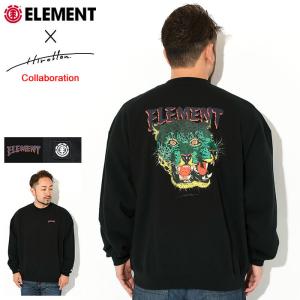 エレメント トレーナー ELEMENT メンズ ヒロットン レオパード クルー スウェット コラボ(HIROTTON Leopard Crew Sweat ビッグシルエット BD022-024)｜icefield