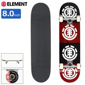 エレメント スケボー スケートボード コンプリート デッキ ELEMENT Quadrant Black Red (8.0inch 8.0インチ 完成品 組み立て済み BC027-434)｜ice field